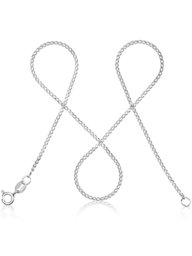 modabilé Panzerkette Damen Halskette aus 925er Sterling Silber (60cm 1,3mm breit) Silberkette 925 ohne Anhänger Silberne Kette für Frauen Ketten Kurz von modabilé