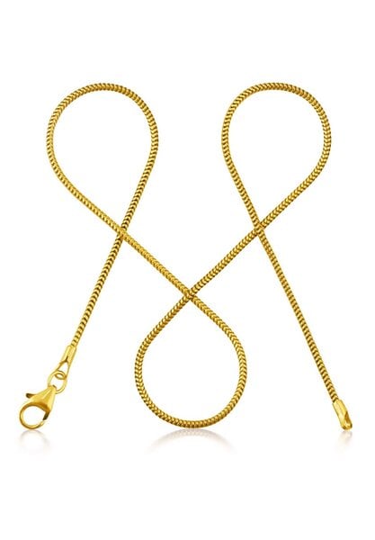modabilé Schlangenkette 925 Sterling Silber (1,2mm breit) Halskette ohne Anhänger vergoldet von modabilé