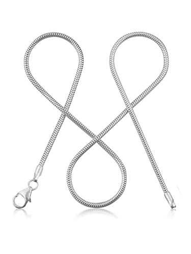 modabilé Schlangenkette Damen Halskette 925er Sterling Silber (35cm I 1,6mm breit) Silberkette 925 ohne Anhänger Silberne Kette für Frauen Ketten Kurz von modabilé