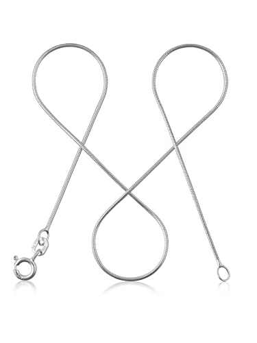 modabilé Schlangenkette Damen Halskette 925er Sterling Silber (42cm I 0,9mm breit) Silberkette 925 ohne Anhänger Silberne Kette für Frauen Ketten Kurz von modabilé