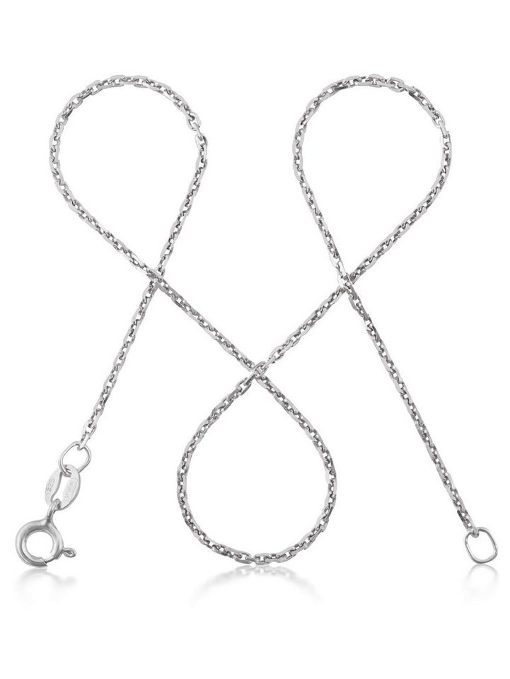 modabilé Silberkette Ankerkette DELICATE Rund, Halskette Damen 75cm, 1,3mm, Kette ohne Anhänger, Sterling Silber 925 von modabilé