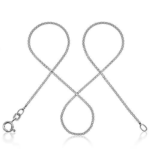 modabilé Venezianerkette Damen Halskette 925er Sterling Silber (50cm 1,2mm breit) Silberkette 925 ohne Anhänger Silberne Kette für Frauen Silberketten von modabilé