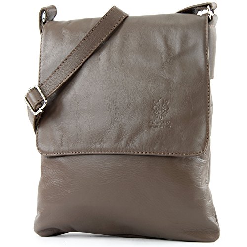 modamoda de - T33 - ital Umhängetasche Schultertasche aus Nappaleder, Farbe:Blassbraun modamoda de - T33 - ital Umhängetasche Schultertasche aus Nappaleder, Farbe:Blassbraun von modamoda de