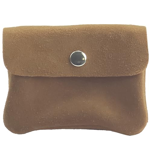 Modamoda de P09 WL Damen Geldbörse aus Wildleder 12,5x2x8,5 cm Handmade in Italy, Farbe:Blassbraun von modamoda de