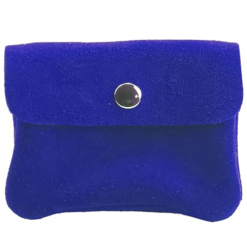 Modamoda de P09 WL Damen Geldbörse aus Wildleder 12,5x2x8,5 cm Handmade in Italy, Farbe:Köngisblau von modamoda de