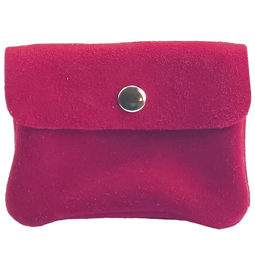 Modamoda de P09 WL Damen Geldbörse aus Wildleder 12,5x2x8,5 cm Handmade in Italy, Farbe:Pink von modamoda de