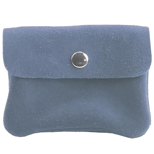 Modamoda de P09 WL Damen Geldbörse aus Wildleder 12,5x2x8,5 cm Handmade in Italy, Farbe:Taubenblau von modamoda de