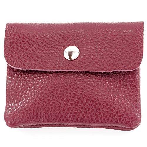 modamoda de P09 Damen Münzgeldbörse Geldbörse Portemonnaie Klein Leder Made in Italy P09, Farbe:Bordeauxviolett modamoda de P09 Damen Münzgeldbörse Geldbörse Portemonnaie Klein Leder Made in Italy P09, Farbe:Bordeauxviolett von modamoda de