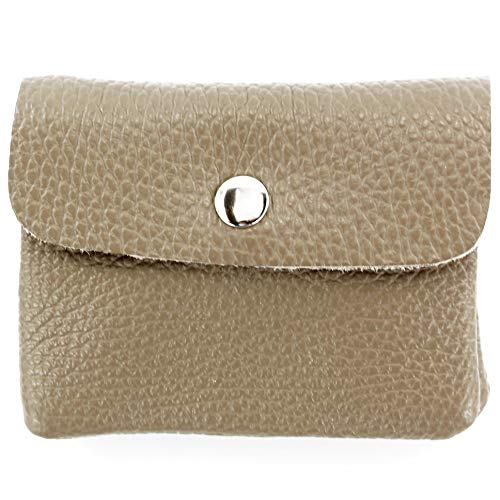 modamoda de P09 Damen Münzgeldbörse Geldbörse Portemonnaie Klein Leder Made in Italy P09, Farbe:Dunkeltaupe modamoda de P09 Damen Münzgeldbörse Geldbörse Portemonnaie Klein Leder Made in Italy P09, Farbe:Dunkeltaupe von modamoda de