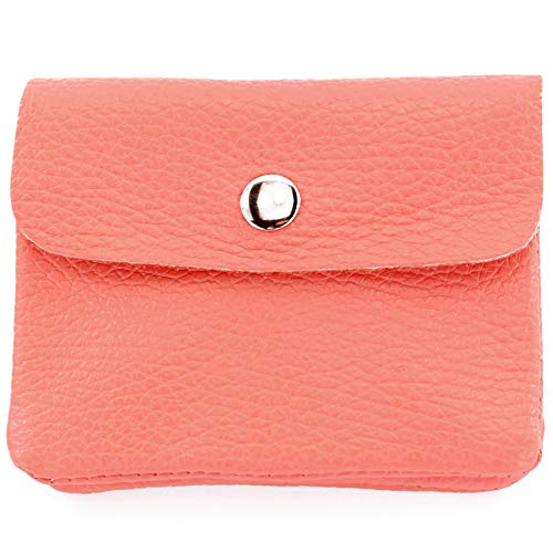 modamoda de P09 Damen Münzgeldbörse Geldbörse Portemonnaie Klein Leder Made in Italy P09, Farbe:Lachsfarben modamoda de P09 Damen Münzgeldbörse Geldbörse Portemonnaie Klein Leder Made in Italy P09, Farbe:Lachsfarben von modamoda de