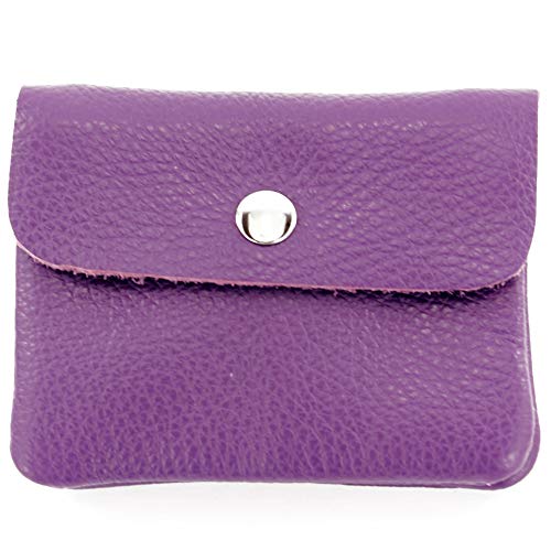 modamoda de P09 Damen Münzgeldbörse Geldbörse Portemonnaie Klein Leder Made in Italy P09, Farbe:Purple modamoda de P09 Damen Münzgeldbörse Geldbörse Portemonnaie Klein Leder Made in Italy P09, Farbe:Purple von modamoda de