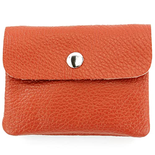 modamoda de P09 Damen Münzgeldbörse Geldbörse Portemonnaie Klein Leder Made in Italy P09, Farbe:Rotorange modamoda de P09 Damen Münzgeldbörse Geldbörse Portemonnaie Klein Leder Made in Italy P09, Farbe:Rotorange von modamoda de