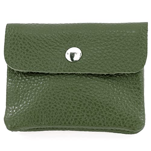 modamoda de P09 Damen Münzgeldbörse Geldbörse Portemonnaie Klein Leder Made in Italy P09, Farbe:Schwarzgrün modamoda de P09 Damen Münzgeldbörse Geldbörse Portemonnaie Klein Leder Made in Italy P09, Farbe:Schwarzgrün von modamoda de
