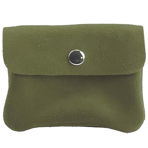 Modamoda de P09 WL Damen Geldbörse aus Wildleder 12,5x2x8,5 cm Handmade in Italy, Farbe:Olivgrün Modamoda de P09 WL Damen Geldbörse aus Wildleder 12,5x2x8,5 cm Handmade in Italy, Farbe:Olivgrün von modamoda de
