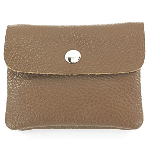 modamoda de P09 Damen Münzgeldbörse Geldbörse Portemonnaie Klein Leder Made in Italy P09, Farbe:Terrabraun von modamoda de