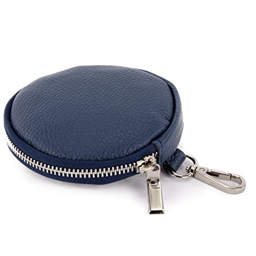 modamoda de P10 / P08 Damen Leder Rauleder Geldbörse Münzgeldbörse Taschenanhänger ø 11,5 cm handmade in Italy, Farbe:Saphirblau modamoda de P10 / P08 Damen Leder Rauleder Geldbörse Münzgeldbörse Taschenanhänger ø 11,5 cm handmade in Italy, Farbe:Saphirblau von modamoda de