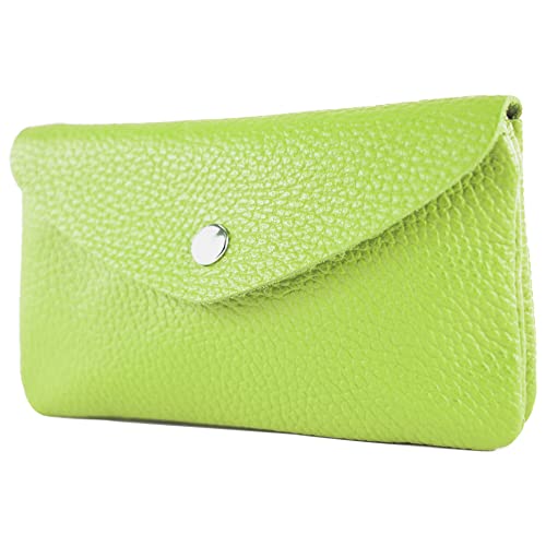 modamoda de P11 Damen Leder Geldbörse Portemonnaie Medium Handmade in Italy, Farbe:Apfelgrün von modamoda de