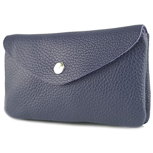 modamoda de P11 Damen Leder Geldbörse Portemonnaie Medium Handmade in Italy, Farbe:Saphirblau von modamoda de