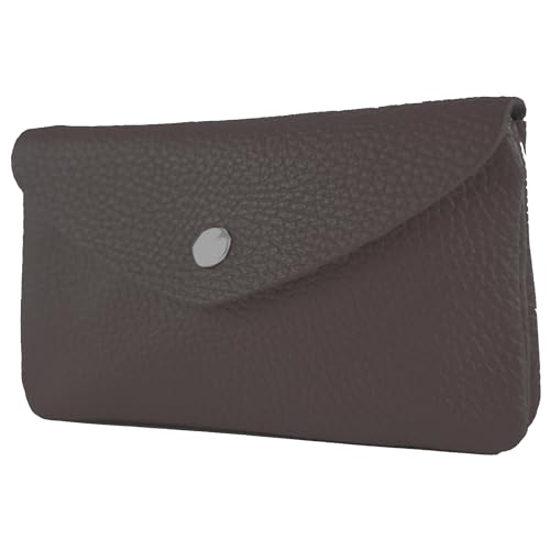 modamoda de - P11 - ital. Leder Damen Geldbörse Portemonnaie Medium, Farbe:Dark Chocolate von modamoda de