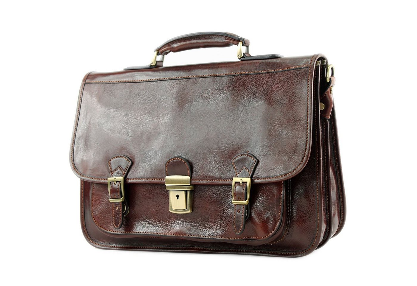 modamoda de Schultertasche A003, Echtleder Handmade in Italy von modamoda de