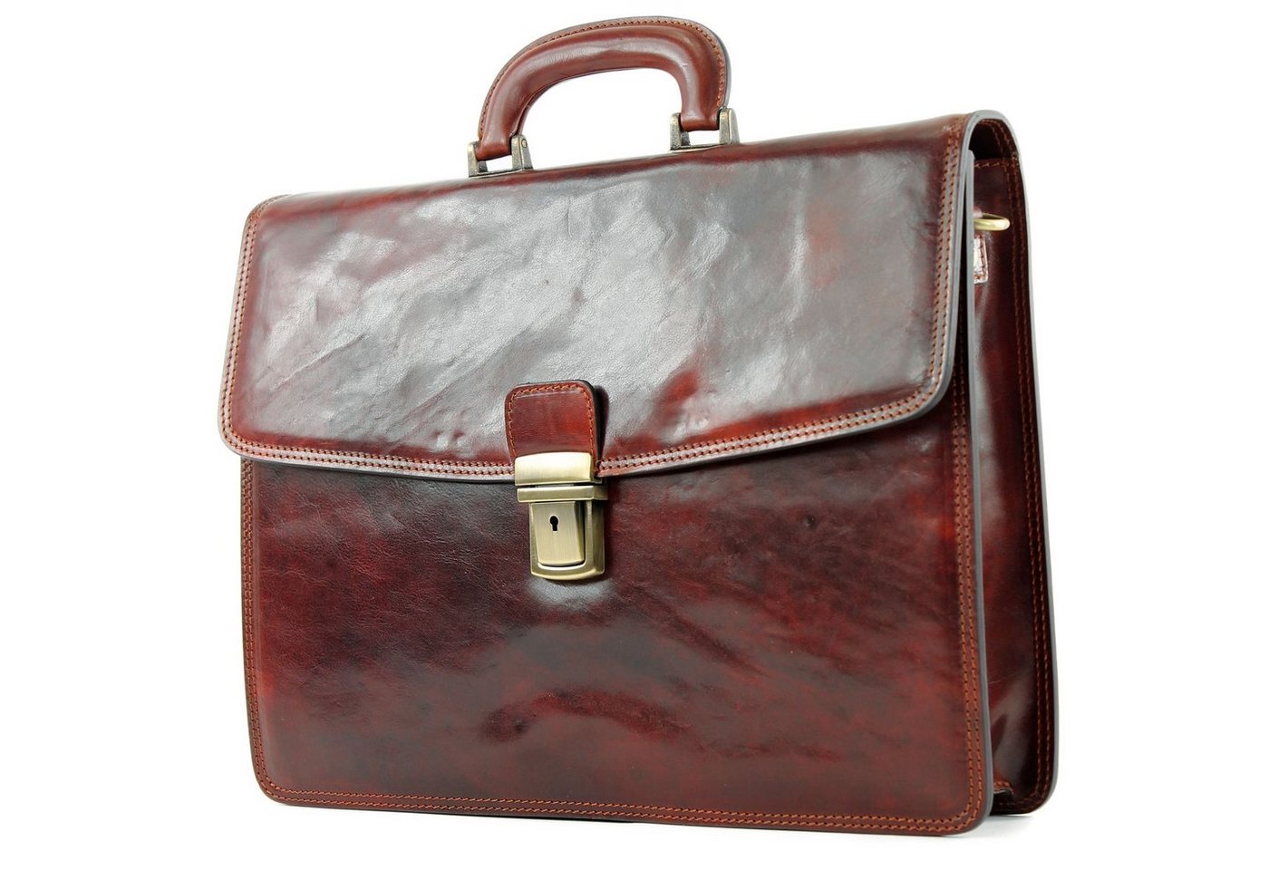 modamoda de Schultertasche A007, Echtleder Handmade in Italy von modamoda de