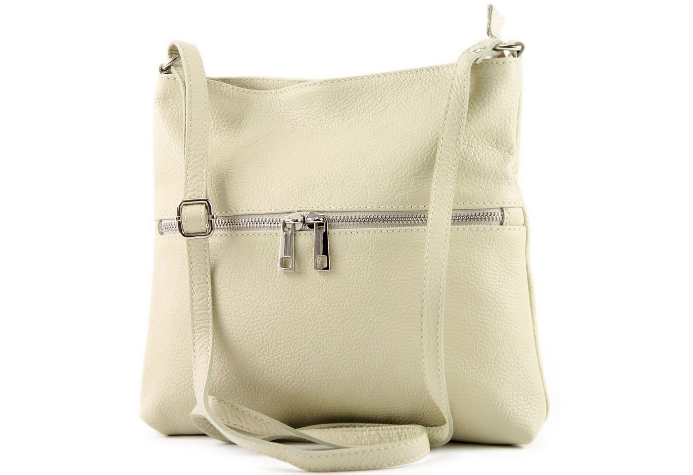 modamoda de Schultertasche T144v3, Echtleder Handmade in Italy von modamoda de