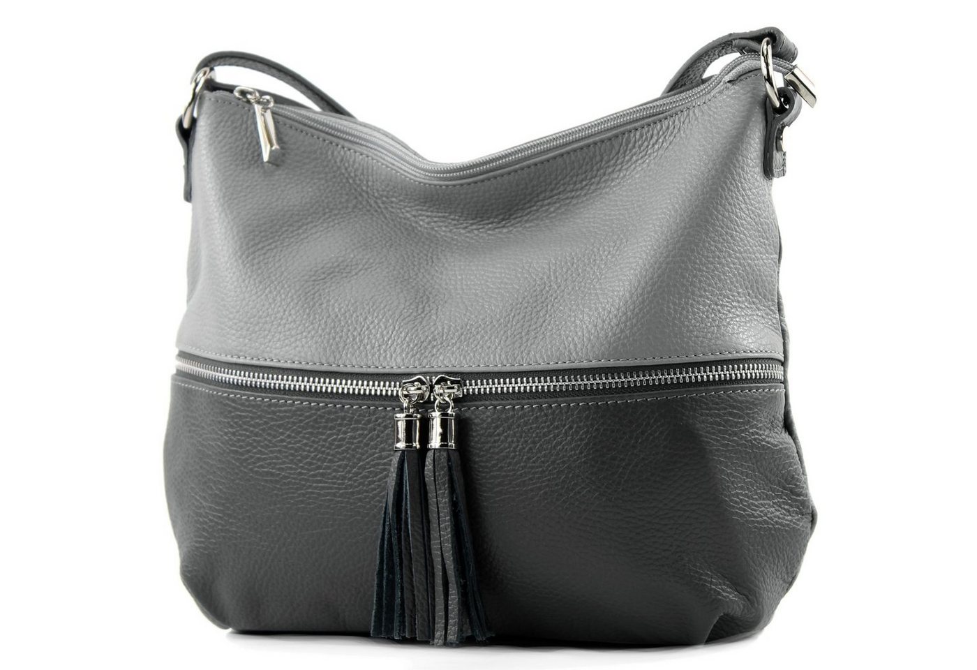 modamoda de Schultertasche T159v3, Echtleder Handmade in Italy von modamoda de