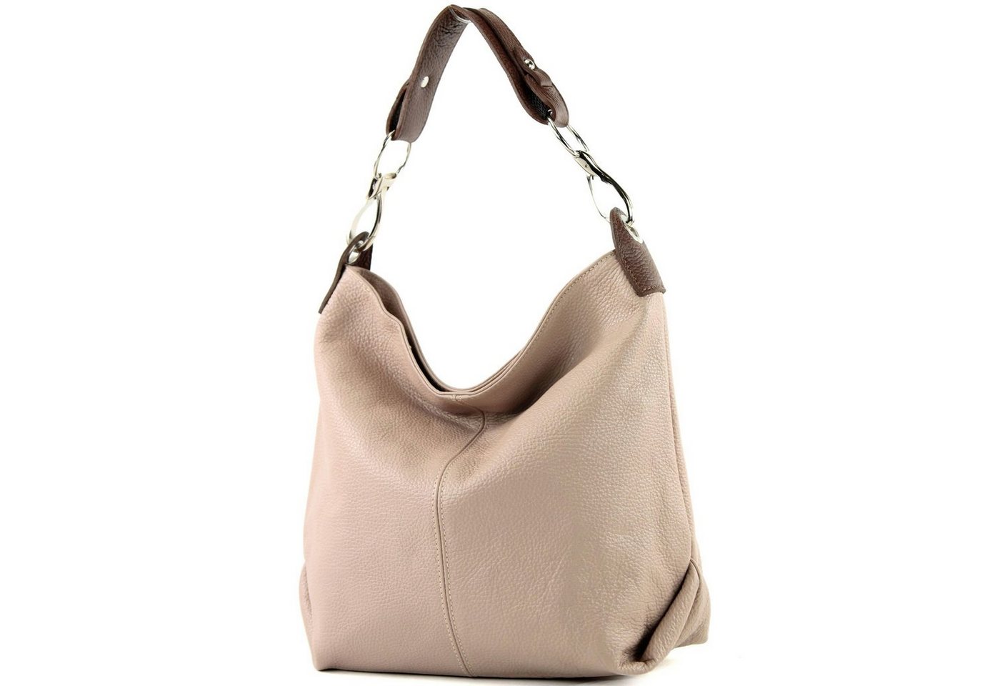 modamoda de Schultertasche T168v8, Echtleder Handmade in Italy von modamoda de