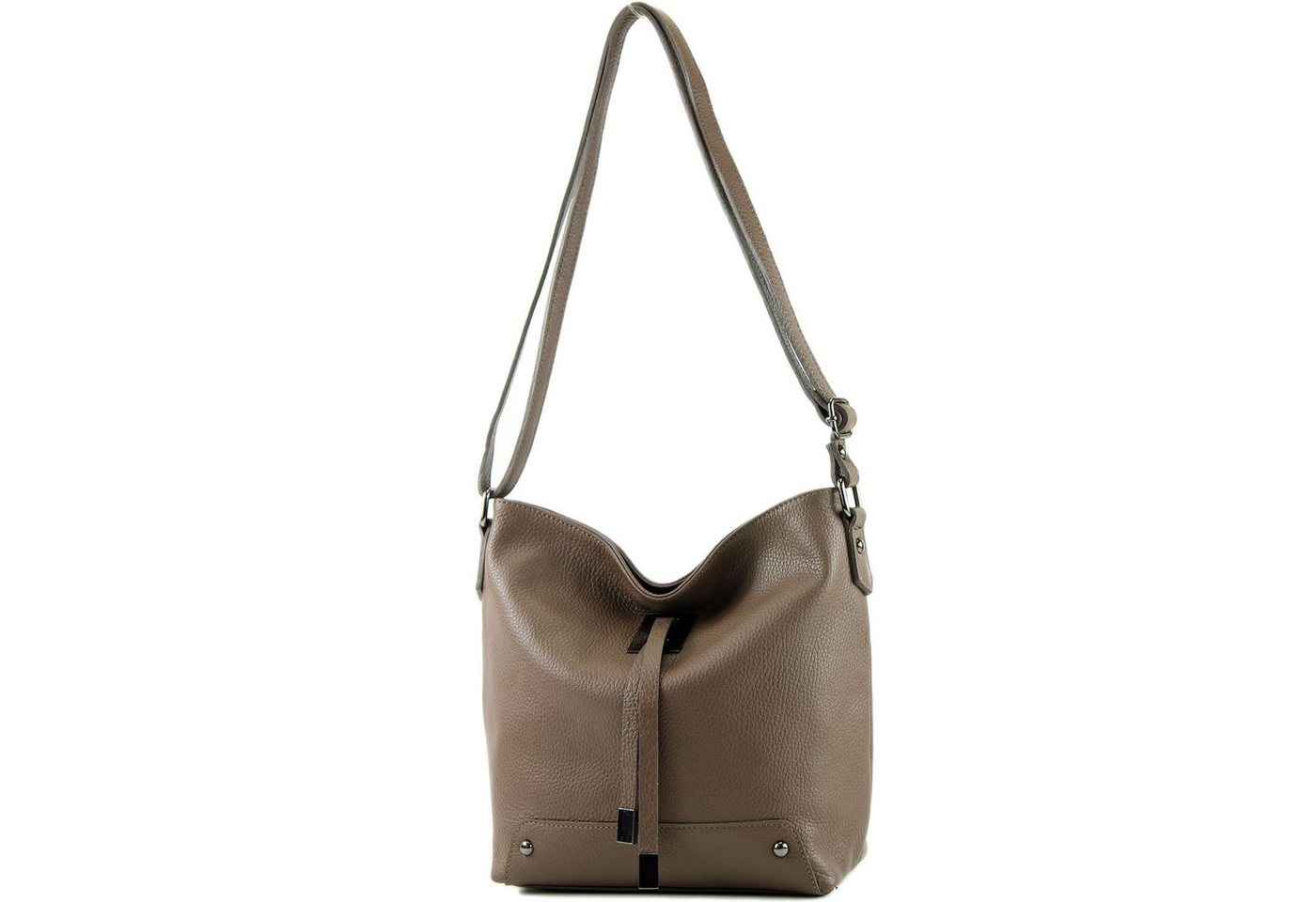 modamoda de Schultertasche T169, Echtleder Handmade in Italy von modamoda de