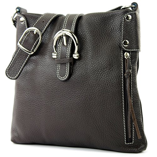 modamoda de -T04 - ital Umhängetasche Schultertasche aus Leder, Farbe:Dark Chocolate modamoda de -T04 - ital Umhängetasche Schultertasche aus Leder, Farbe:Dark Chocolate von modamoda de