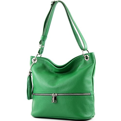 modamoda de - T143 - ital. Leder Schultertasche Umhängetasche, Farbe:Grün modamoda de - T143 - ital. Leder Schultertasche Umhängetasche, Farbe:Grün von modamoda de