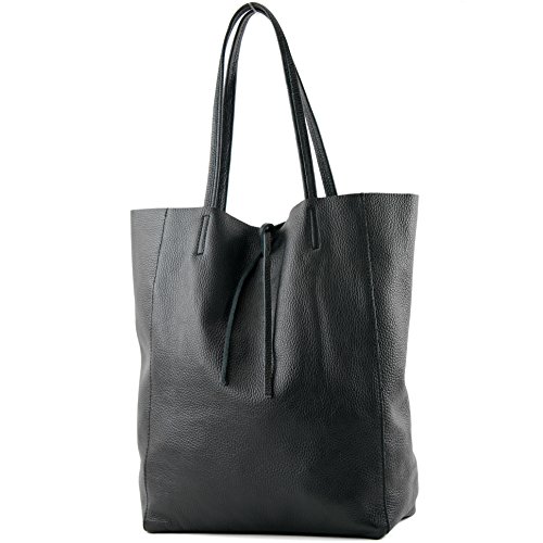 modamoda de T163 Damen Leder Shopper Schultertasche Large mit Innentasche handmade in Italy, Farbe:Schwarz2021 modamoda de T163 Damen Leder Shopper Schultertasche Large mit Innentasche handmade in Italy, Farbe:Schwarz2021 von modamoda de