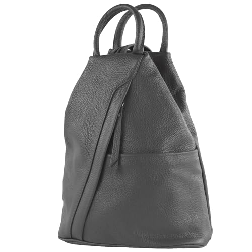 modamoda de - T180 - Damen Rucksack Tasche aus ital. Leder, Farbe:Graphitgrau modamoda de - T180 - Damen Rucksack Tasche aus ital. Leder, Farbe:Graphitgrau von modamoda de