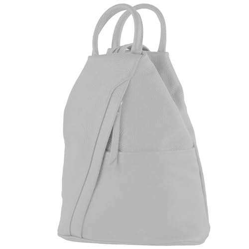 modamoda de - T180 - Damen Rucksack Tasche aus ital. Leder, Farbe:Weiß von modamoda de