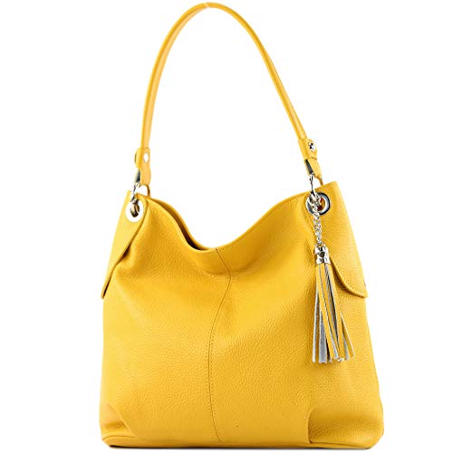 modamoda de T185 Damen Leder Schultertasche Handtasche handmade in Italy, Farbe:Sonnengelb modamoda de T185 Damen Leder Schultertasche Handtasche handmade in Italy, Farbe:Sonnengelb von modamoda de