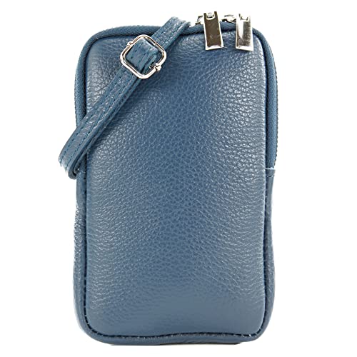 modamoda de T197 Damen Leder Handytasche 6,7 Zoll Umhängetasche handmade in Italy, Farbe:Saphirblau modamoda de T197 Damen Leder Handytasche 6,7 Zoll Umhängetasche handmade in Italy, Farbe:Saphirblau von modamoda de