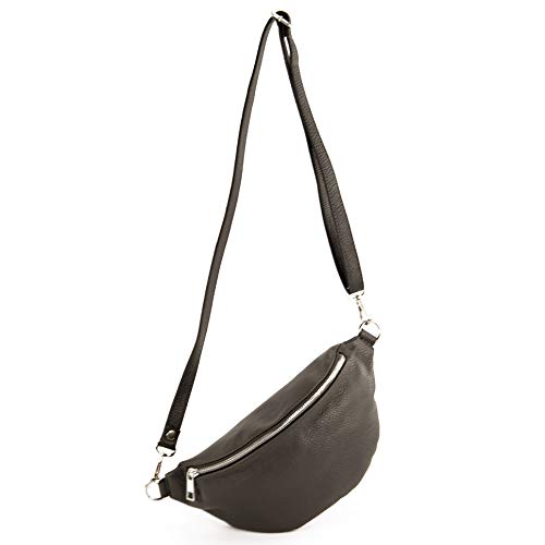 modamoda de T211 Damen Leder Bauchtasche Brusttasche Hüfttasche handmade in Italy, Farbe:Graphitgrau modamoda de T211 Damen Leder Bauchtasche Brusttasche Hüfttasche handmade in Italy, Farbe:Graphitgrau von modamoda de