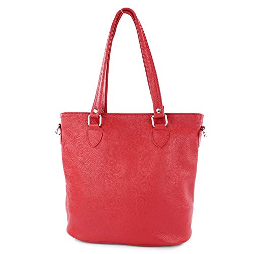 modamoda de - T215 - Italienische Ledertasche Shopper Large, Farbe:Signalrot modamoda de - T215 - Italienische Ledertasche Shopper Large, Farbe:Signalrot von modamoda de