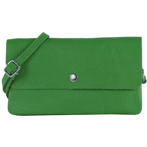 modamoda de - T257 - Echtleder Umhängetasche Small made in Italy, Farbe:Blattgrün modamoda de - T257 - Echtleder Umhängetasche Small made in Italy, Farbe:Blattgrün von modamoda de