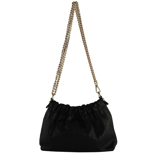 modamoda de - T259 - Mini Umhängetasche X-Small aus ital. Leder, Farbe:Leder Schwarz von modamoda de