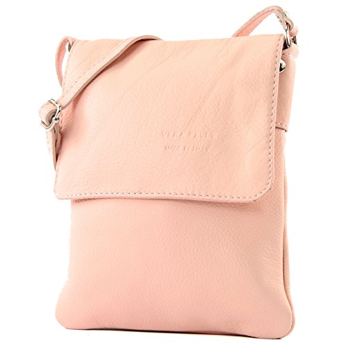 modamoda de - T34 - ital Damen Umhängetasche Schultertasche Klein, Farbe:Rosa von modamoda de