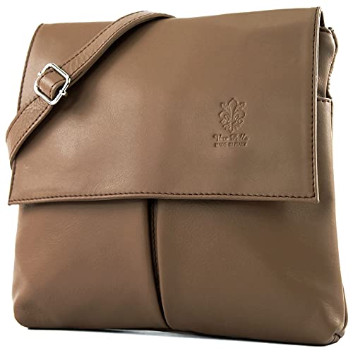 modamoda de T63 Damen Nappaleder Umhängetasche Schultertasche handmade in Italy, Farbe:Toffee modamoda de T63 Damen Nappaleder Umhängetasche Schultertasche handmade in Italy, Farbe:Toffee von modamoda de