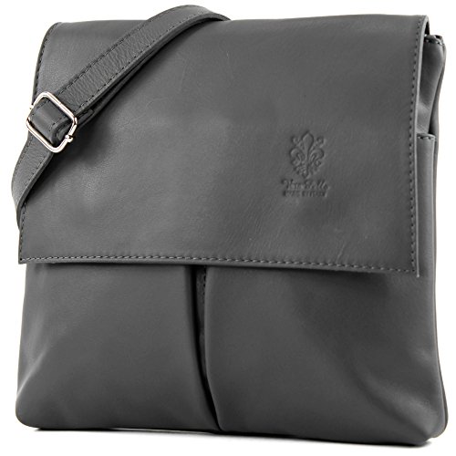 modamoda de T63 Damen Nappaleder Umhängetasche Schultertasche handmade in Italy, Farbe:Graphitgrau2021 modamoda de T63 Damen Nappaleder Umhängetasche Schultertasche handmade in Italy, Farbe:Graphitgrau2021 von modamoda de