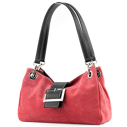modamoda de - TL02 - ital Kleine Henkeltasche aus Wildleder, Farbe:Erdbeerrot modamoda de - TL02 - ital Kleine Henkeltasche aus Wildleder, Farbe:Erdbeerrot von modamoda de