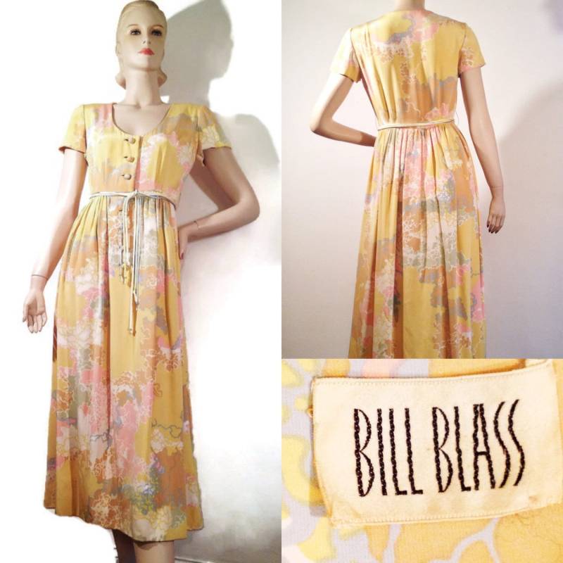 80Er Jahre Bill Bläser Designer Kleid, Vintage Gelbes Kleid Für Damen 80Er Jahre Bill Bläser Designer Kleid, Vintage Gelbes Kleid Für Damen von modernmatters