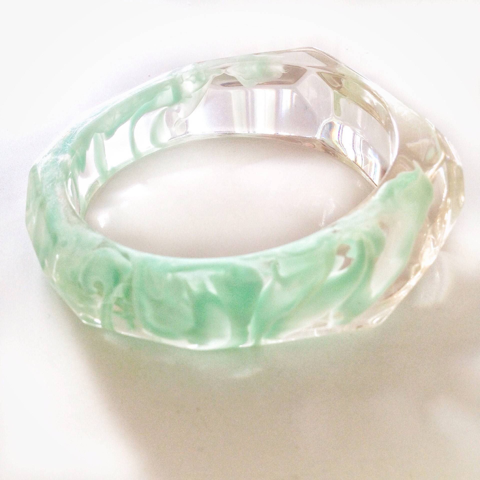 Midcentury Modern Armband, Armband Aus Acryl Mit Mint Grün Strudel Vintage Bangle Muttertags Geschenk Für Sie Midcentury Modern Armband, Armband Aus Acryl Mit Mint Grün Strudel Vintage Bangle Muttertags Geschenk Für Sie von modernmatters