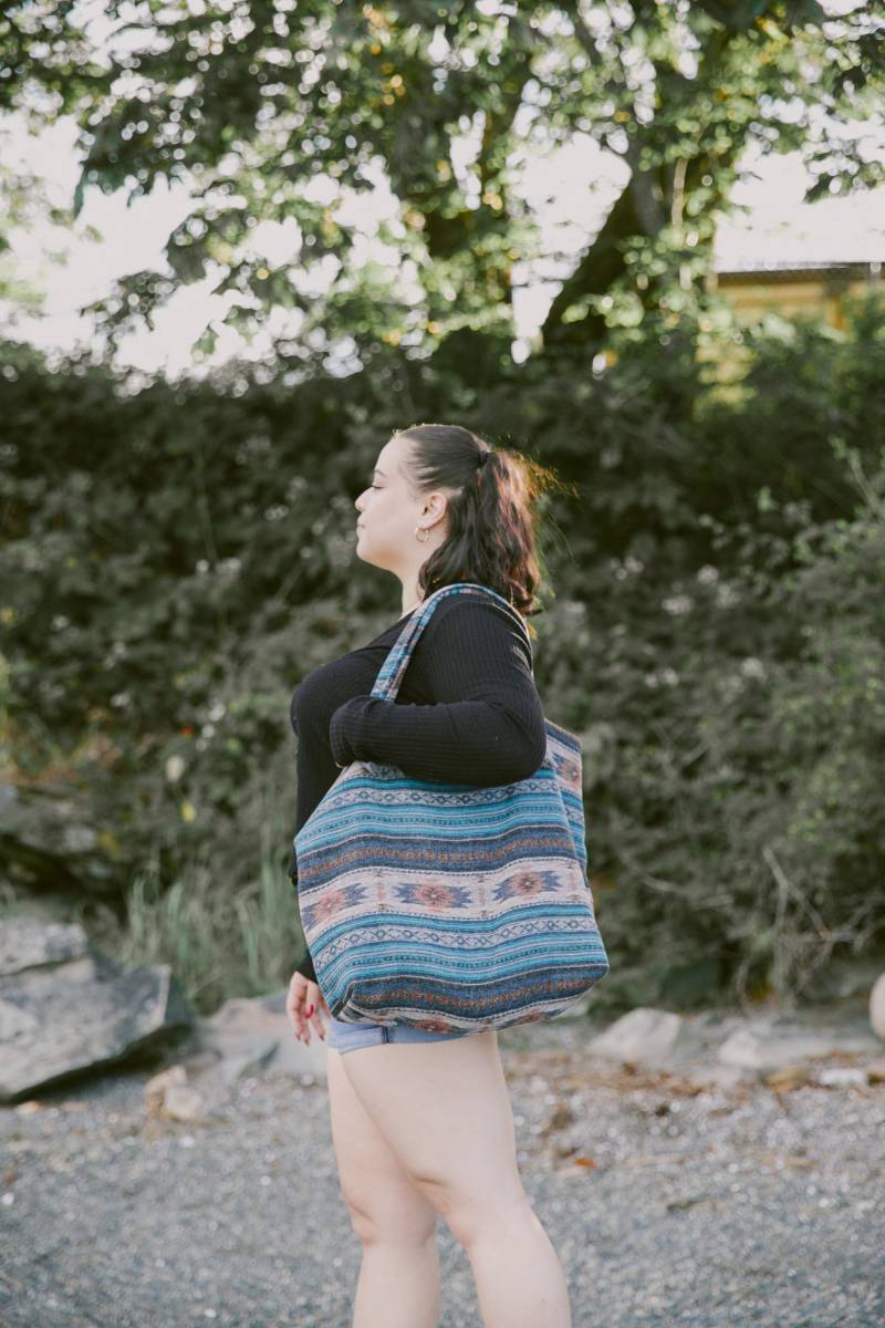 Travellin "Tasche - Switchback Boho Yoga Tasche Strandtasche Weekender Abenteuertasche Babytasche Markttasche Upcycled von modestmaverickshop