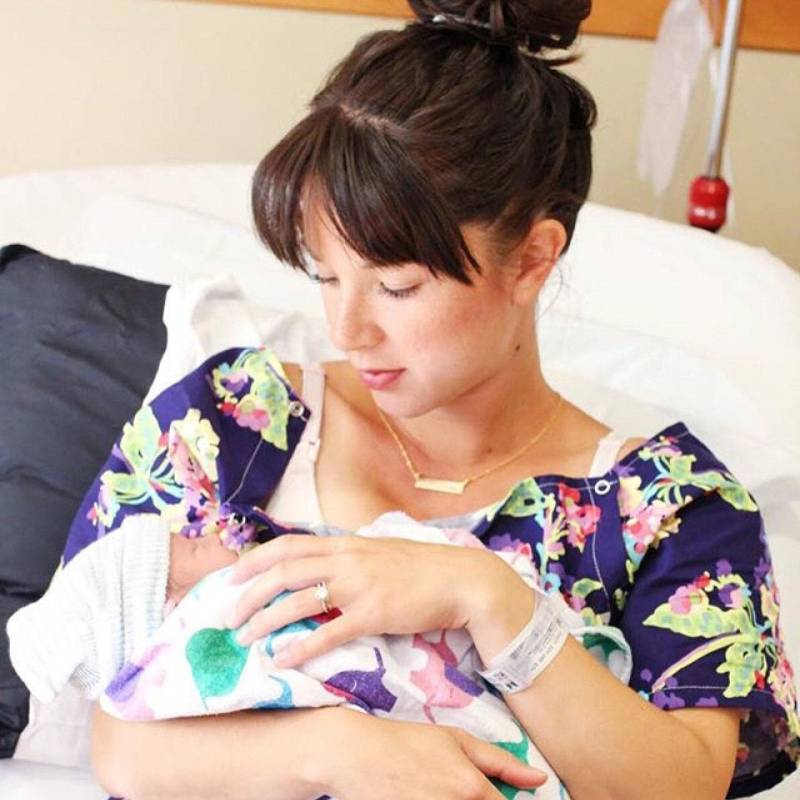 Entbindungskleid Für Schwangere - Druckknöpfe Zum Stillen, Haut-Zu-Haut Und Peridural Bestes Babypartygeschenk Alli von modmum