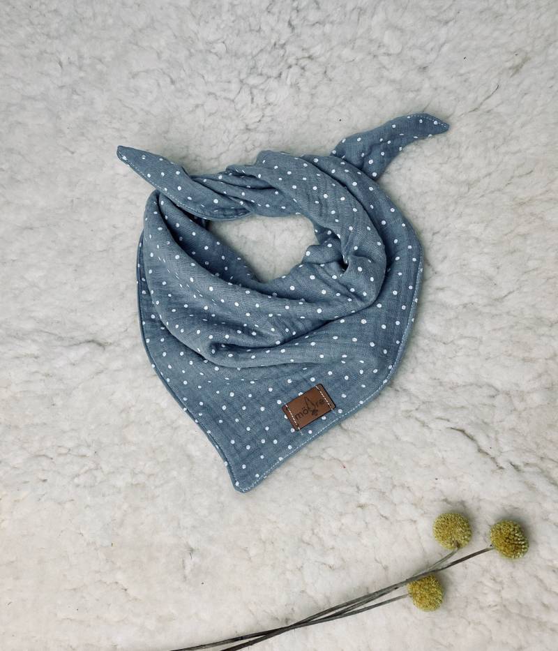 Pünktchen - Halstuch "Fläck" Musselin Dreieckstuch Spucktuch Baby Kleinkind Skandi Skandinavisch Minimalistisch Lätzchen von moehredesign