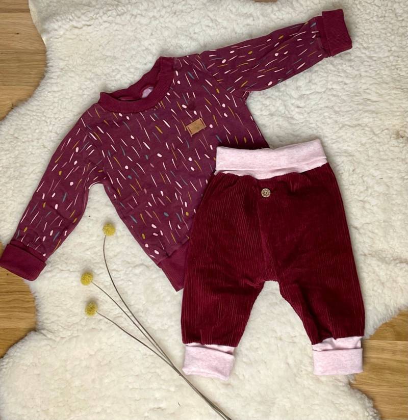 Sweater "Tomtebloss" - Baumwolle-Pullover Hoodie Sweatshirt Oberteil- Baby Kinderkleidung Winter Skandi Bündchen Strickjacke von moehredesign